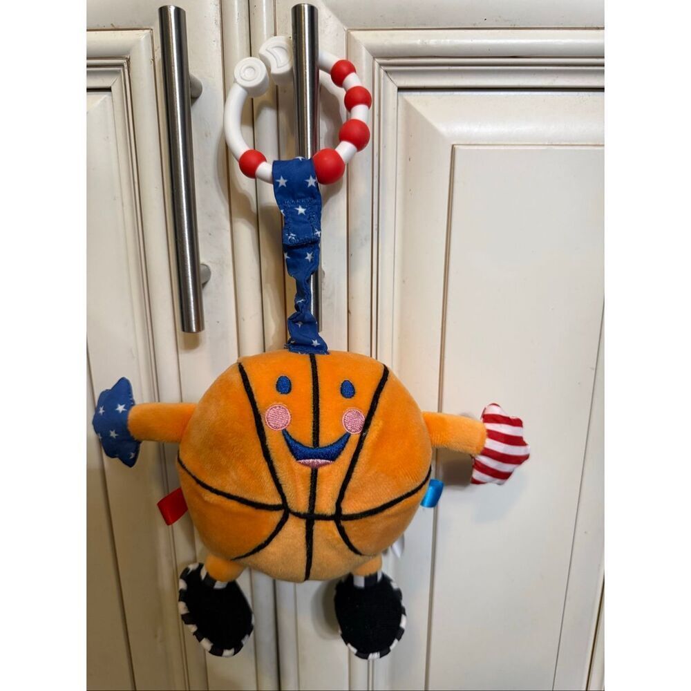 Little Sports Star Newborn Baby Sensory Basketball Soft Plush Toy Multicolor